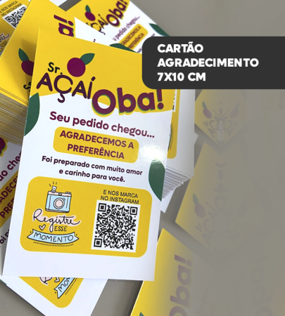 Gráfica Jaboatão - CARTÃO AGRADECIMENTO 7x10 CM - graficajaboatao.com.br!